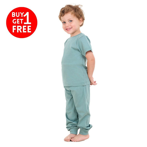 Boys summer pajama set Stone Blue t-shirt + Pants